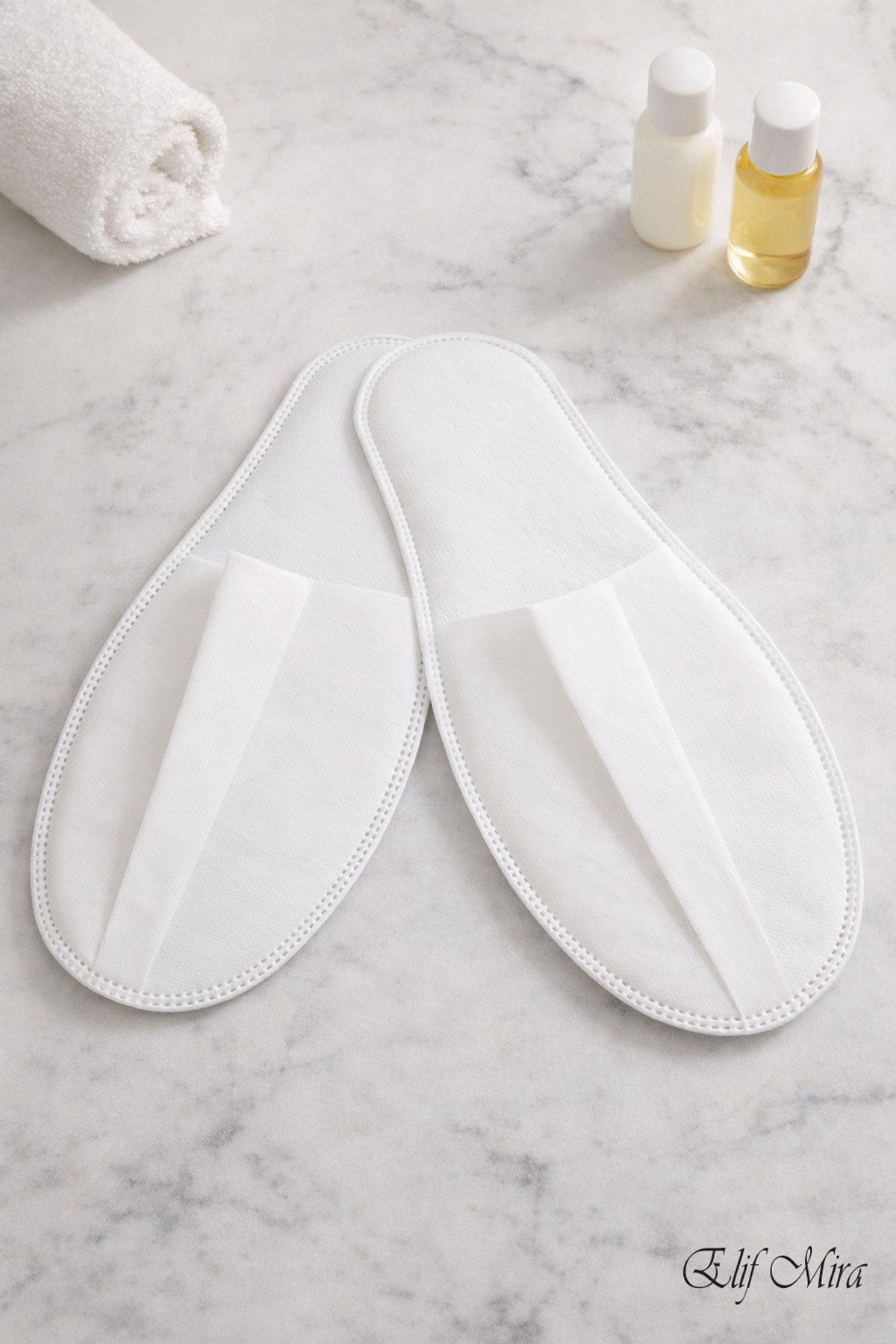 100 Çift Tek Kullanımlık Ekonomik Otel Spa Tabansız Tela Terlik Seti