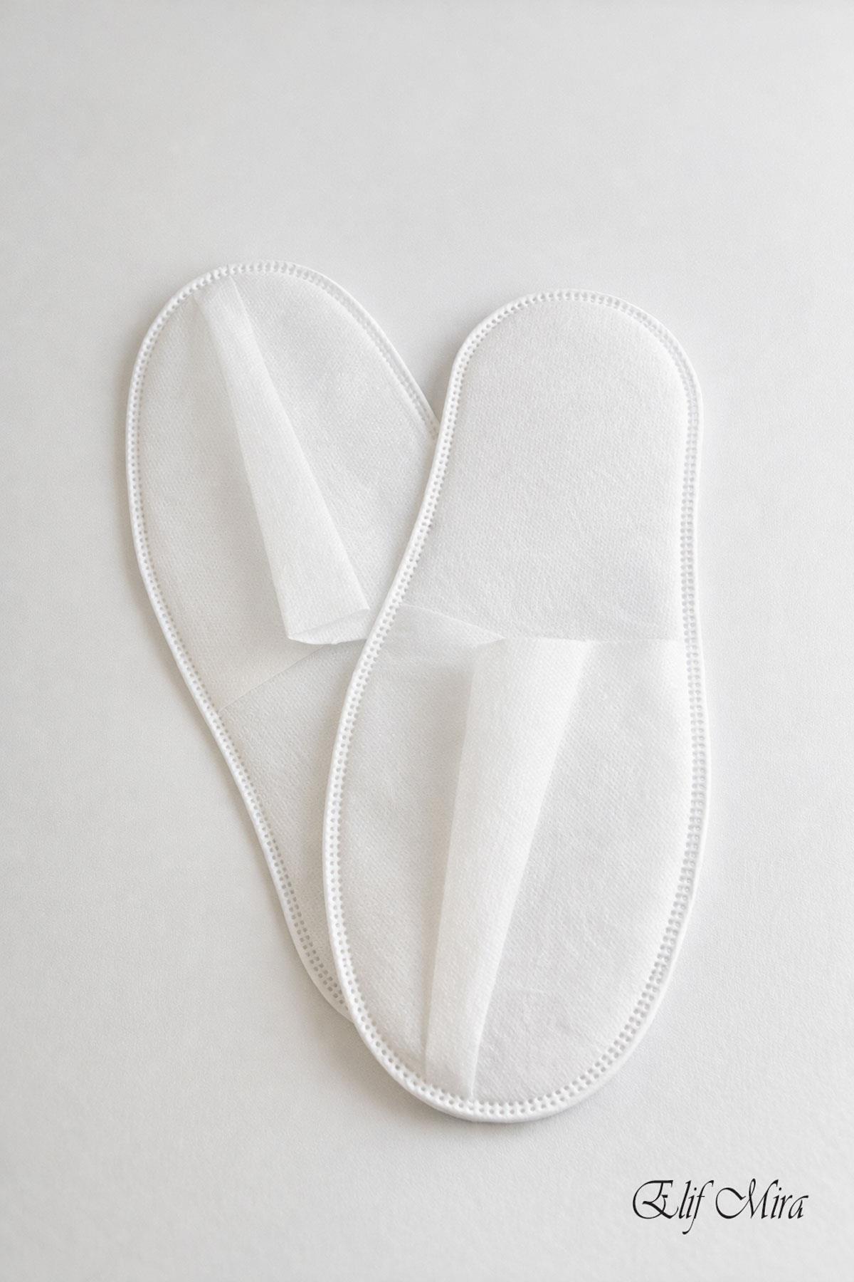 100 Çift Tek Kullanımlık Ekonomik Otel Spa Tabansız Tela Terlik Seti