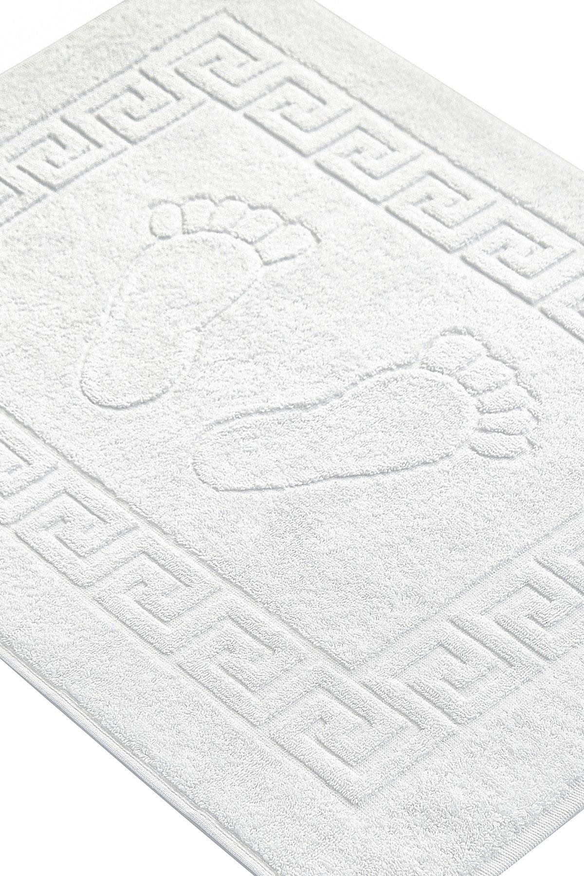 2 li Ayak İzli Banyo %100 Pamuklu Ayak Havlusu 50x70 Cm