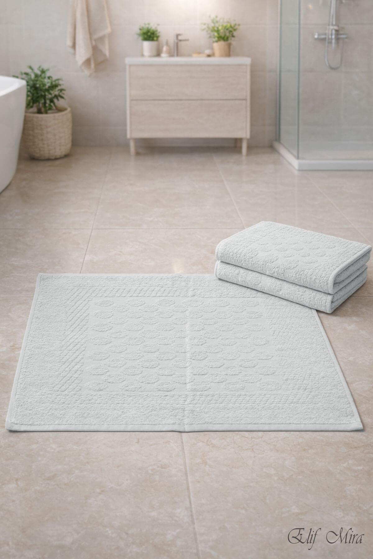 3’lü Banyo Ayak Havlusu Seti %100 Pamuk Damatouch