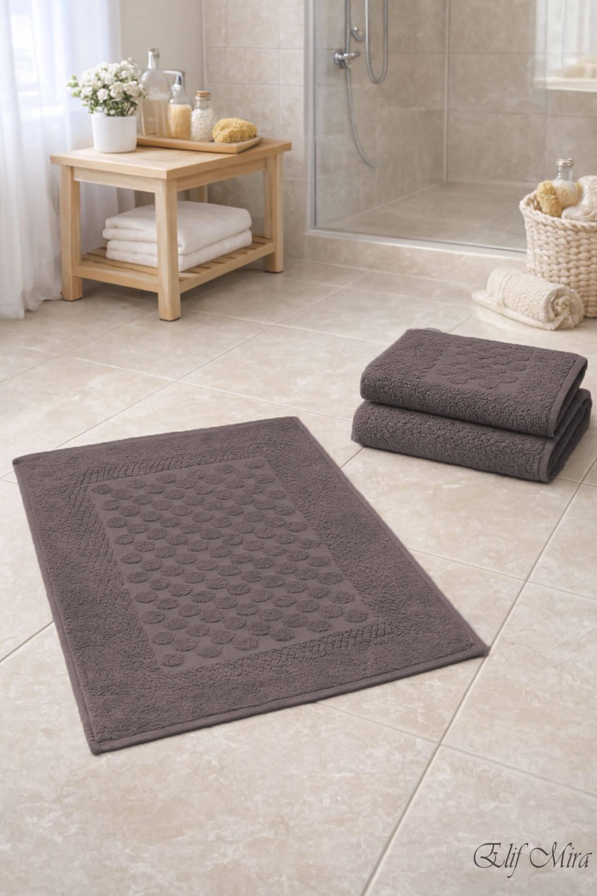 3’lü Banyo Ayak Havlusu Seti %100 Pamuk Damatouch