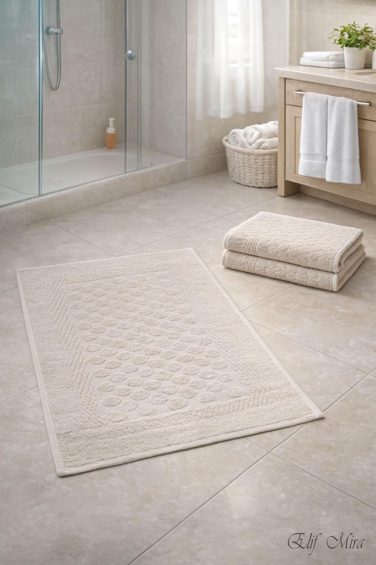 3’lü Banyo Ayak Havlusu Seti %100 Pamuk Damatouch