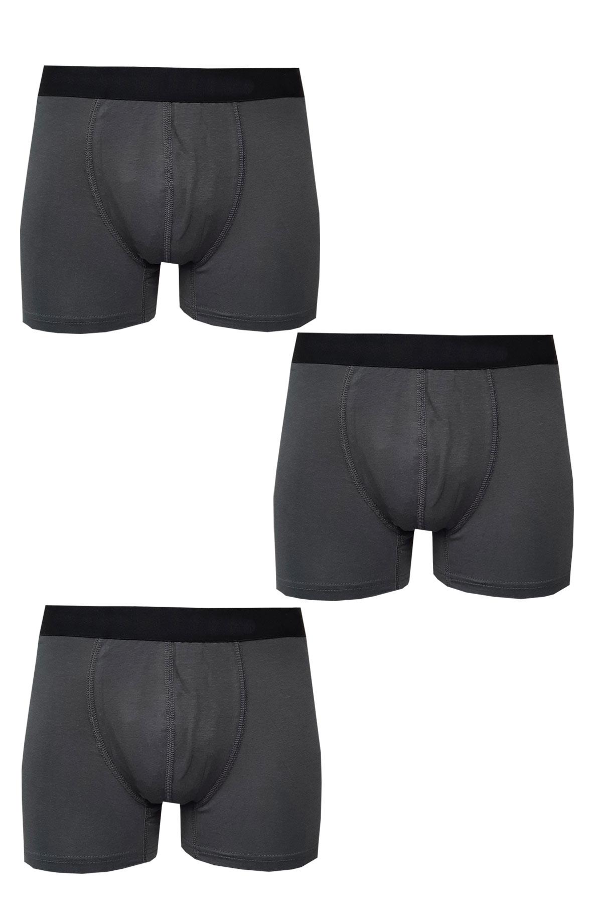 3lü Erkek Likralı Modal Boxer Düz Pamuklu Premium Kaliteli Külot