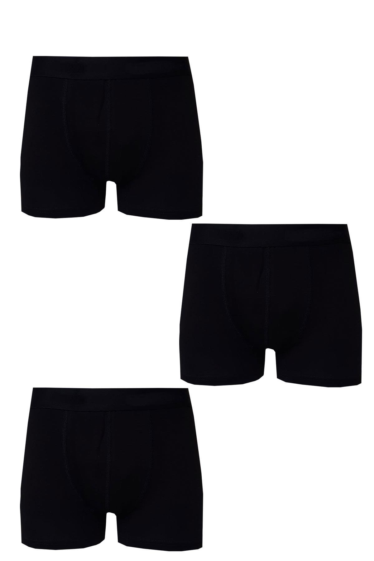 3lü Erkek Likralı Modal Boxer Düz Pamuklu Premium Kaliteli Külot