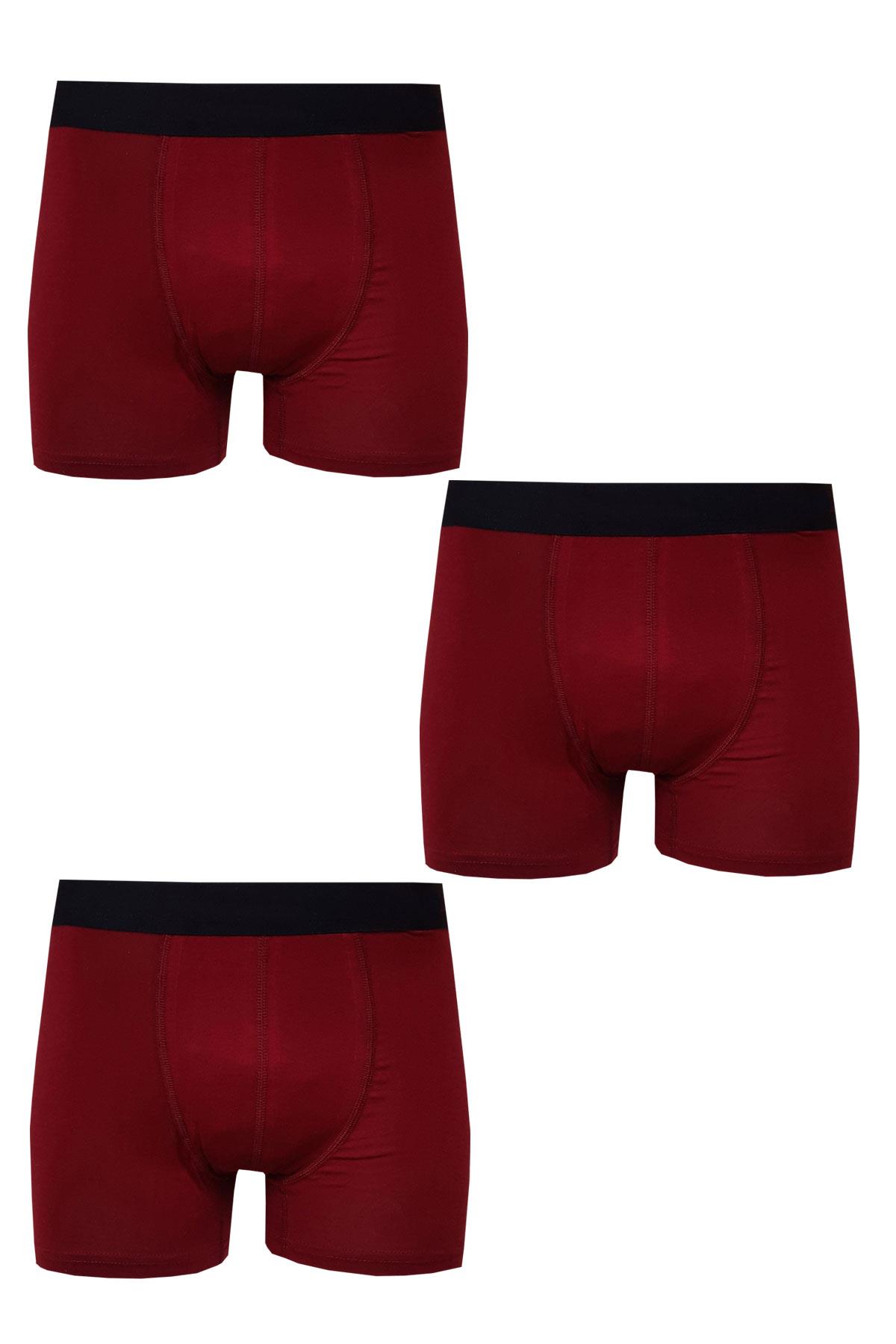 3lü Erkek Likralı Modal Boxer Düz Pamuklu Premium Kaliteli Külot
