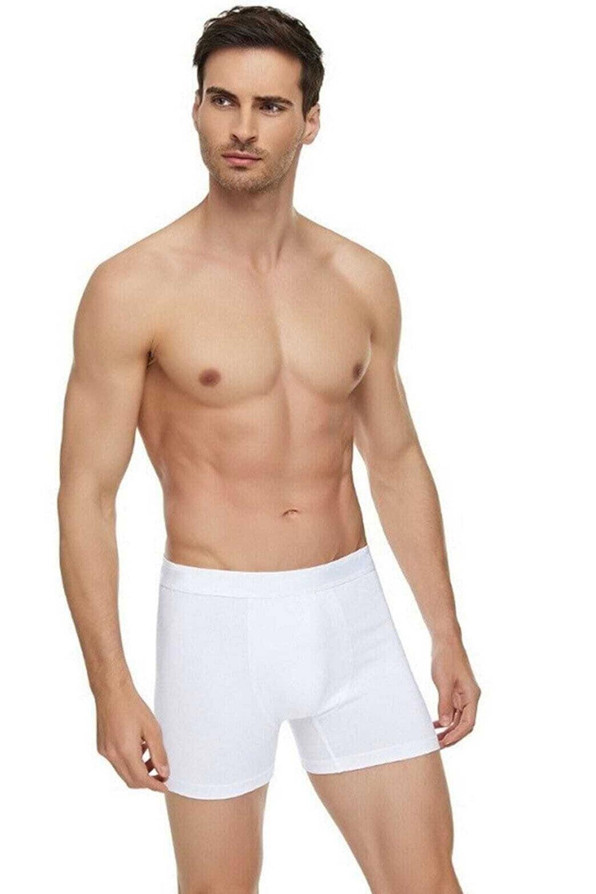 3lü Erkek Modal Boxer Pamuklu Elastan Likralı Paçalı Don