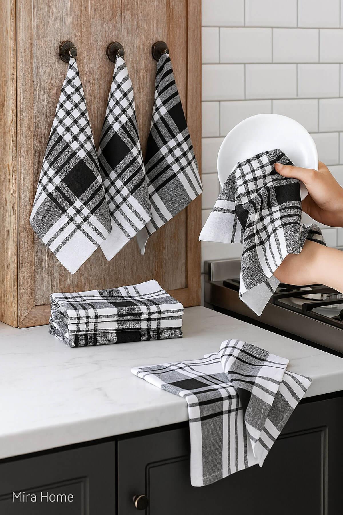 5 li Mutfak Kurulama Bezi Alman Peçetesi Pamuklu 50x70 Cm