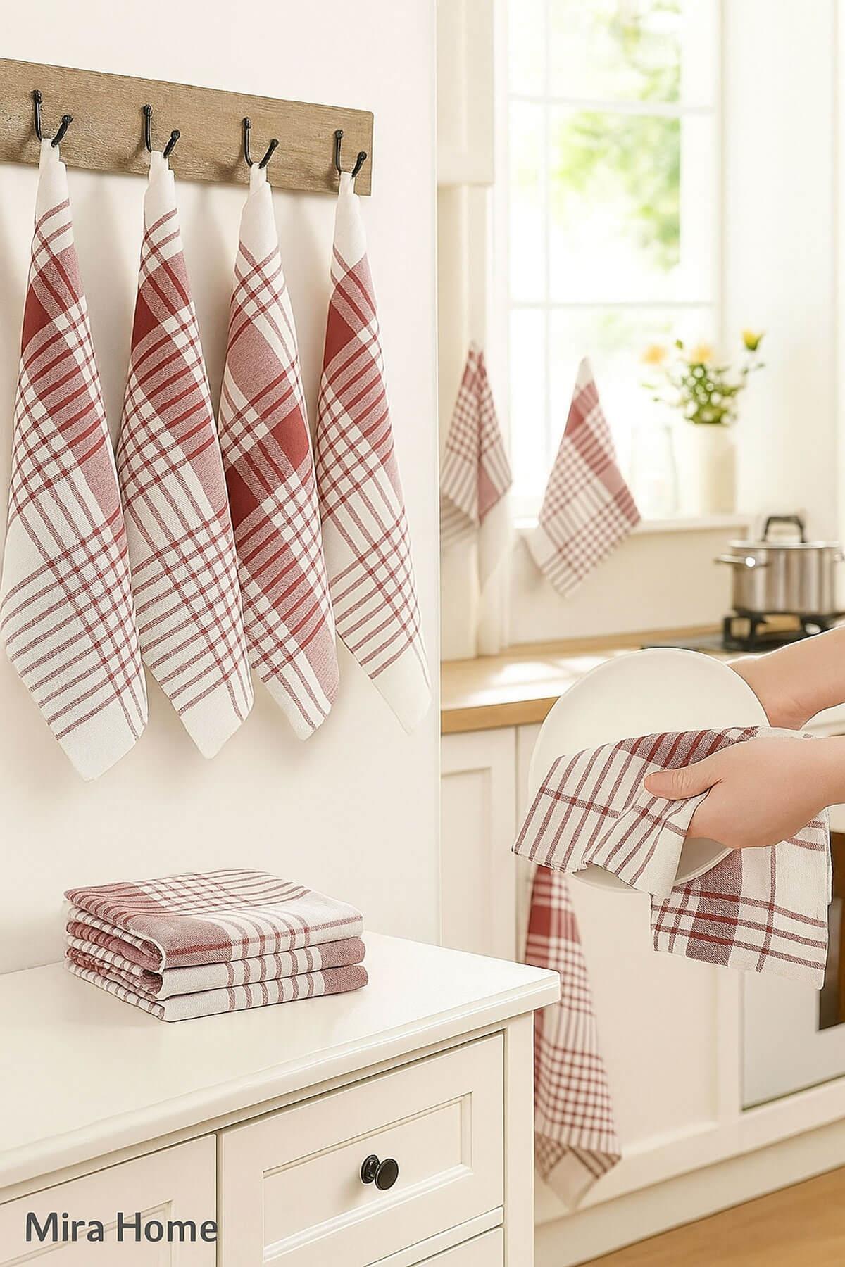 5 li Mutfak Kurulama Bezi Alman Peçetesi Pamuklu 50x70 Cm