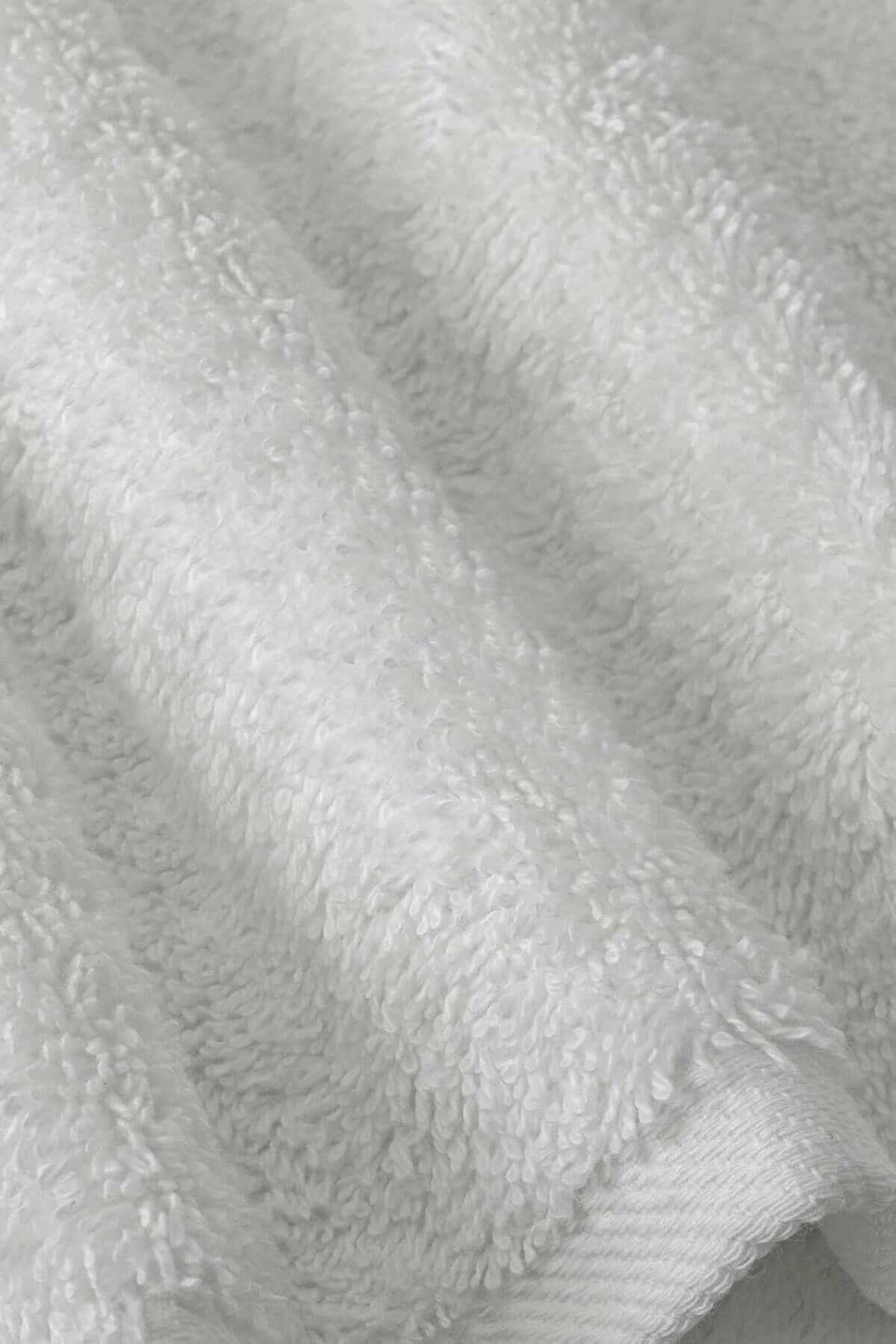 5 li Otel Banyo Havlusu %100 Pamuklu 90X150 Cm Beyaz 16/1 Aksoft 610 Gr