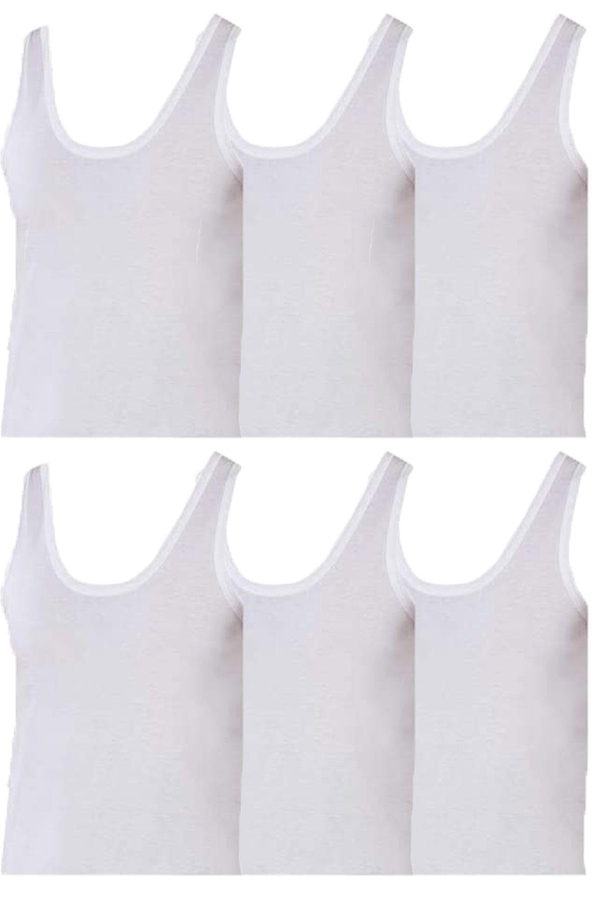 6 lı Seher Erkek Penye Battal Boy Askılı Atlet %100 Pamuklu