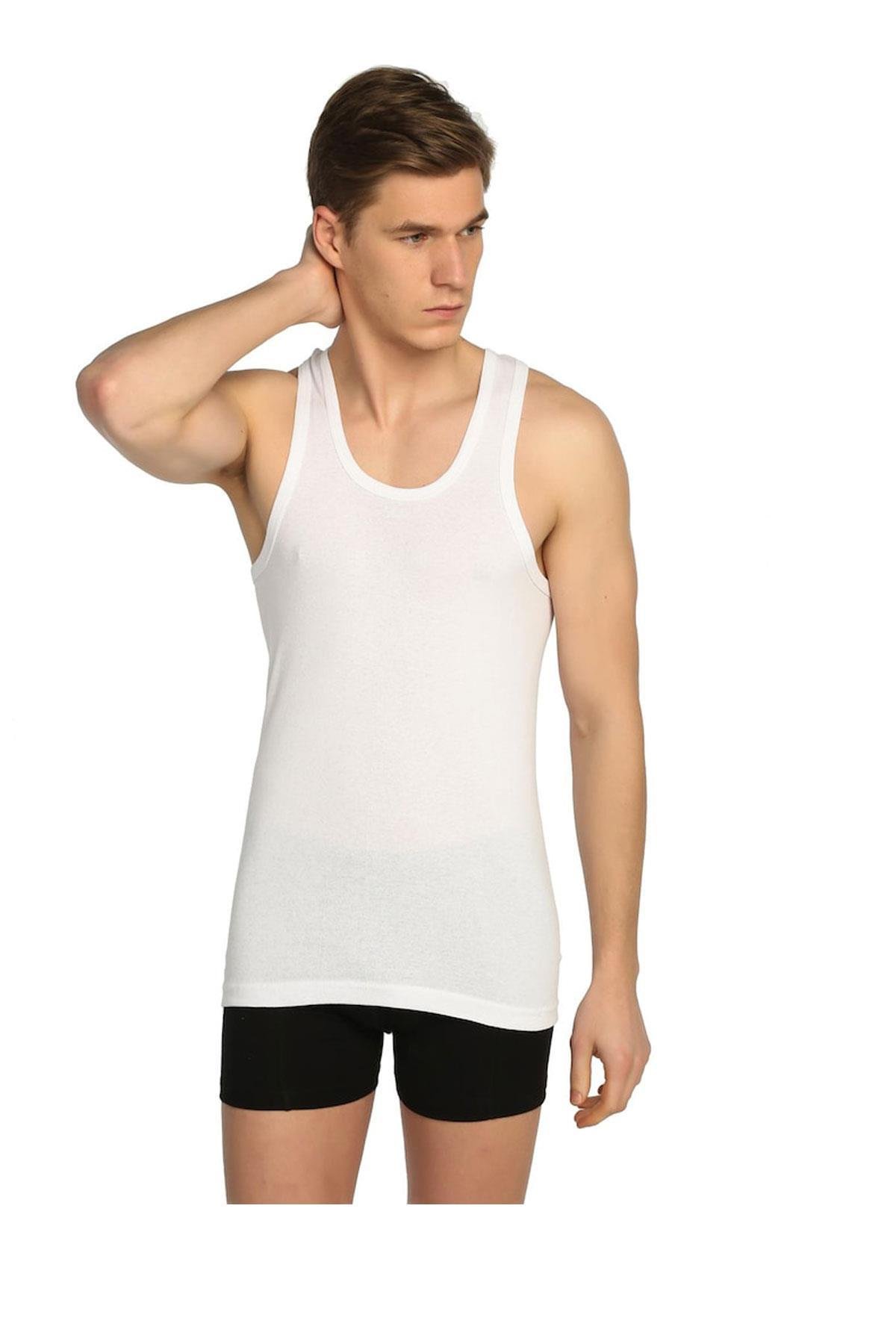 6 lı Seher Erkek Rambo Sporcu Atlet Siyah Beyaz Gri %100 Pamuk