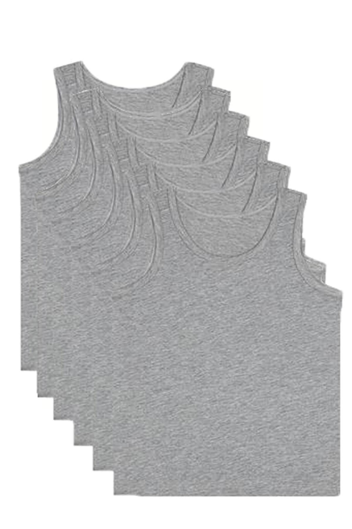 6lı Erkek Çocuk Pamuklu Penye Atlet %100 Pamuklu