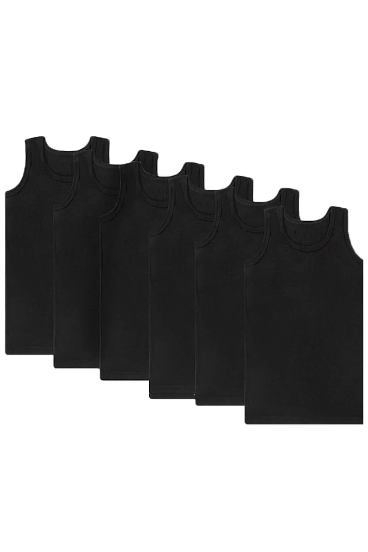 6lı Erkek Çocuk Pamuklu Penye Atlet %100 Pamuklu