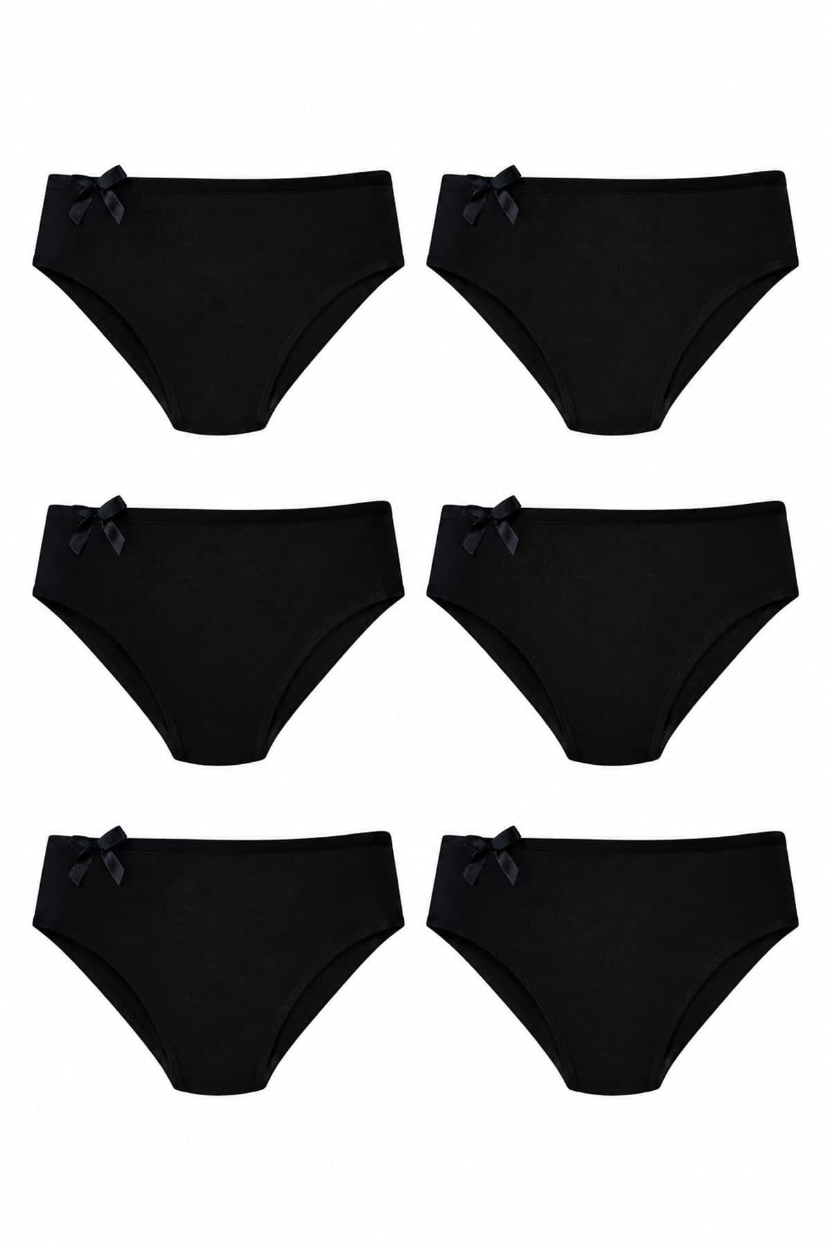 6'lı Kadın Renkli %100 Pamuklu Bikini Külot Seti