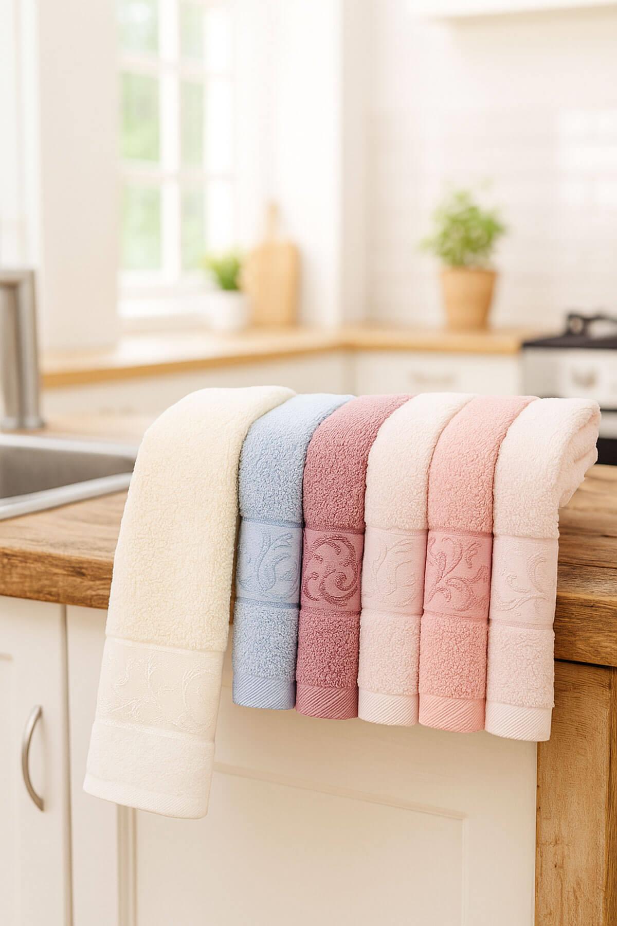 6lı Mutfak Havlusu Seti 30x50 cm %100 Pamuklu Deniz