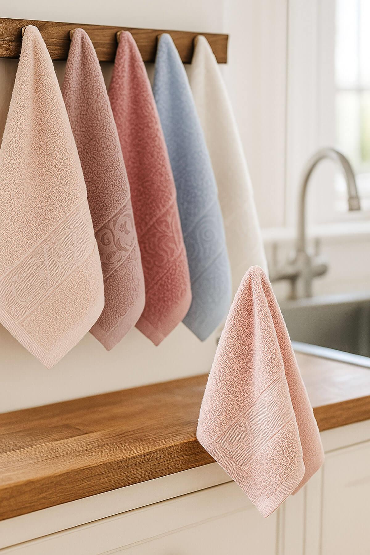 6lı Mutfak Havlusu Seti 30x50 cm %100 Pamuklu Deniz