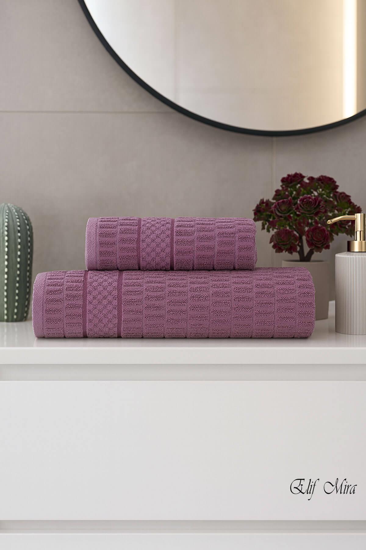 Banyo Havlu Seti %100 Pamuk 2 Parça (50×90 + 90×150 cm) | Soft Comfort