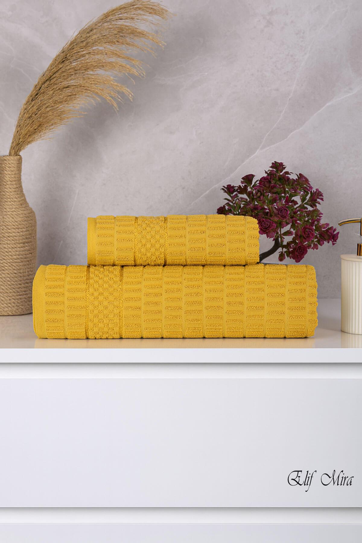 Banyo Havlu Seti %100 Pamuk 2 Parça (50×90 + 90×150 cm) | Soft Comfort