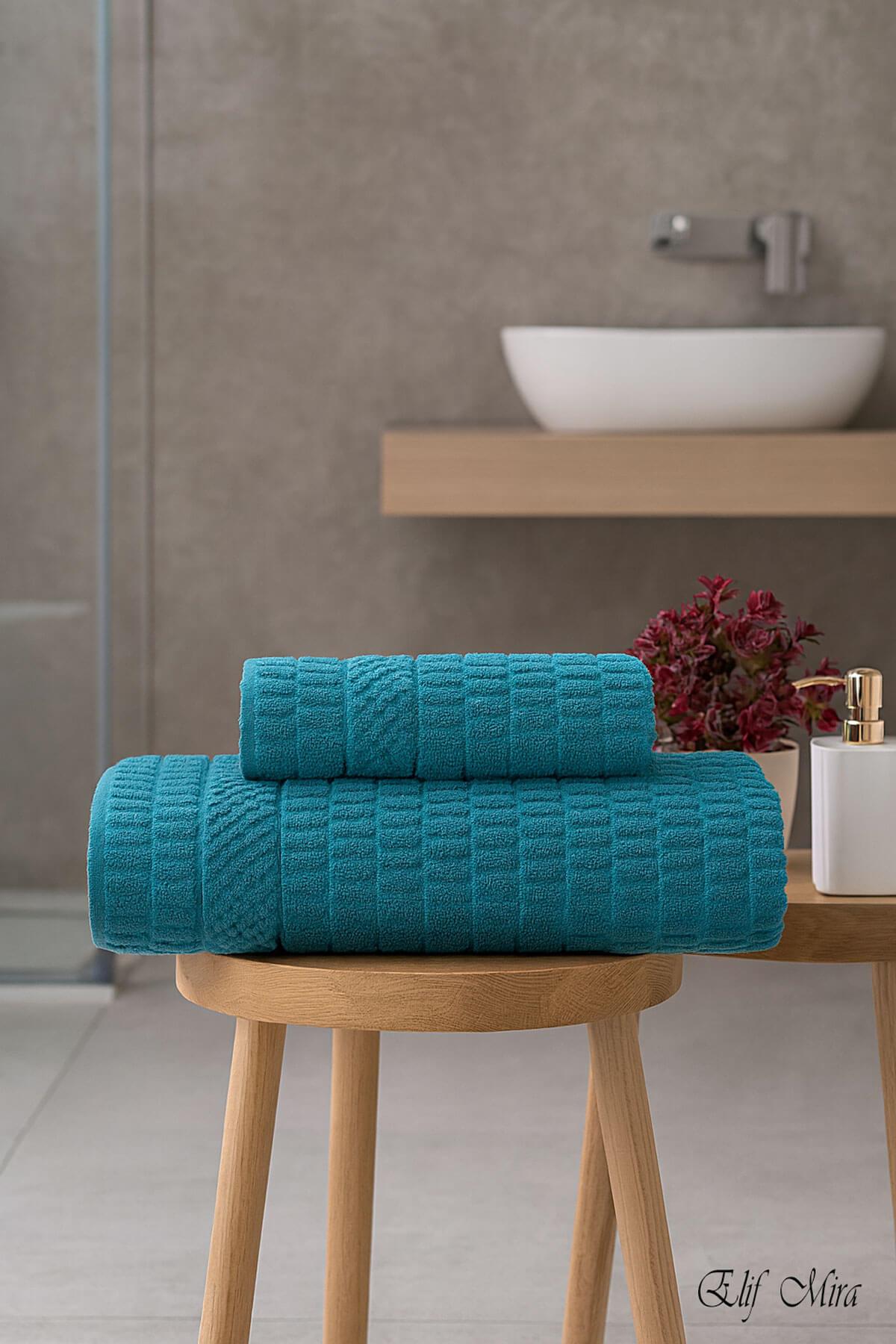 Banyo Havlu Seti %100 Pamuk 2 Parça (50×90 + 90×150 cm) | Soft Comfort