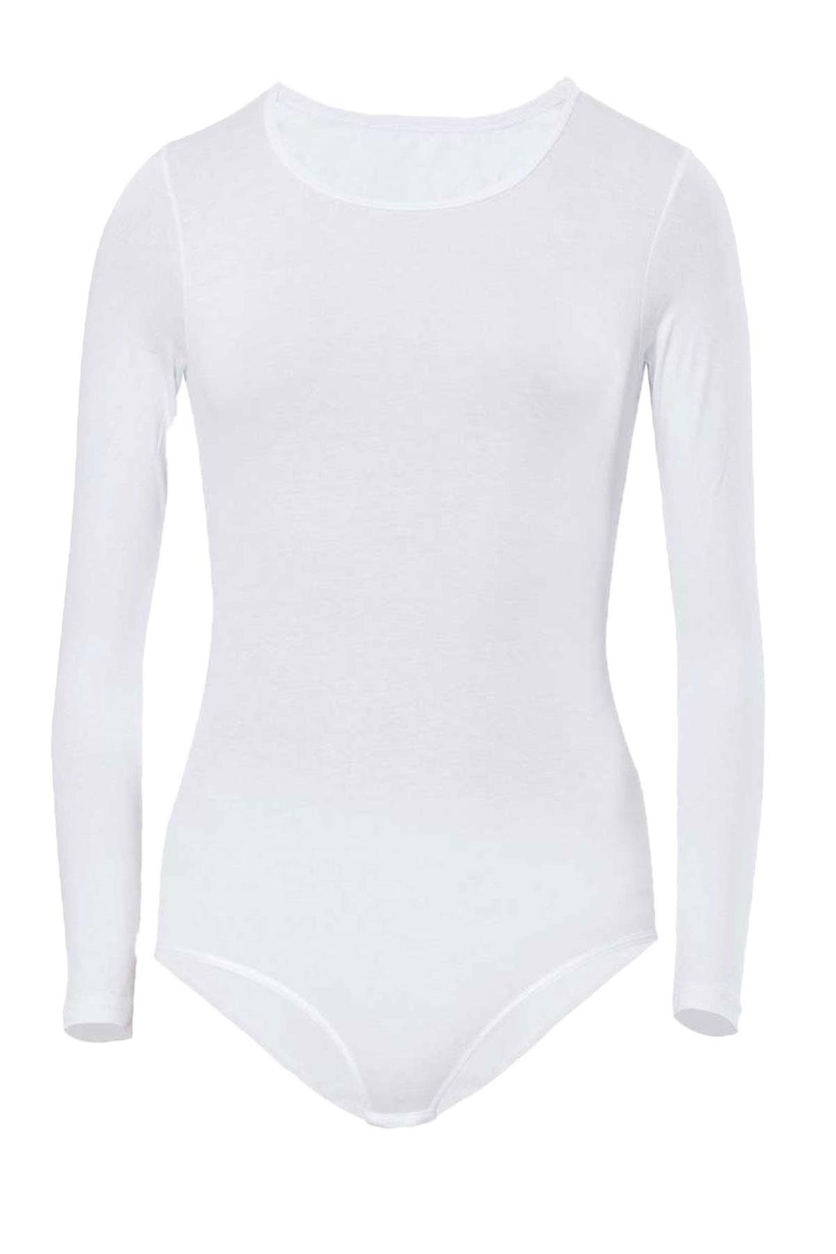 Berrak Kız Çocuk Uzun Kollu Kancalı Body  Pamuklu Rahat Atlet
