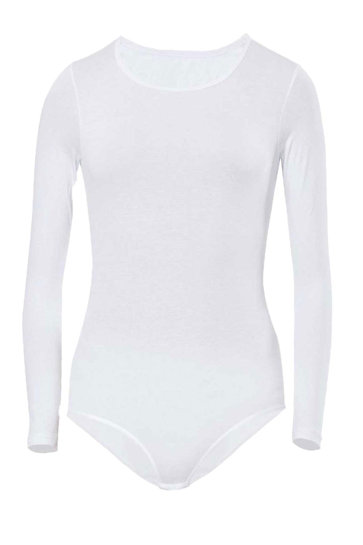 Berrak Kız Çocuk Uzun Kollu Kancalı Body  Pamuklu Rahat Atlet