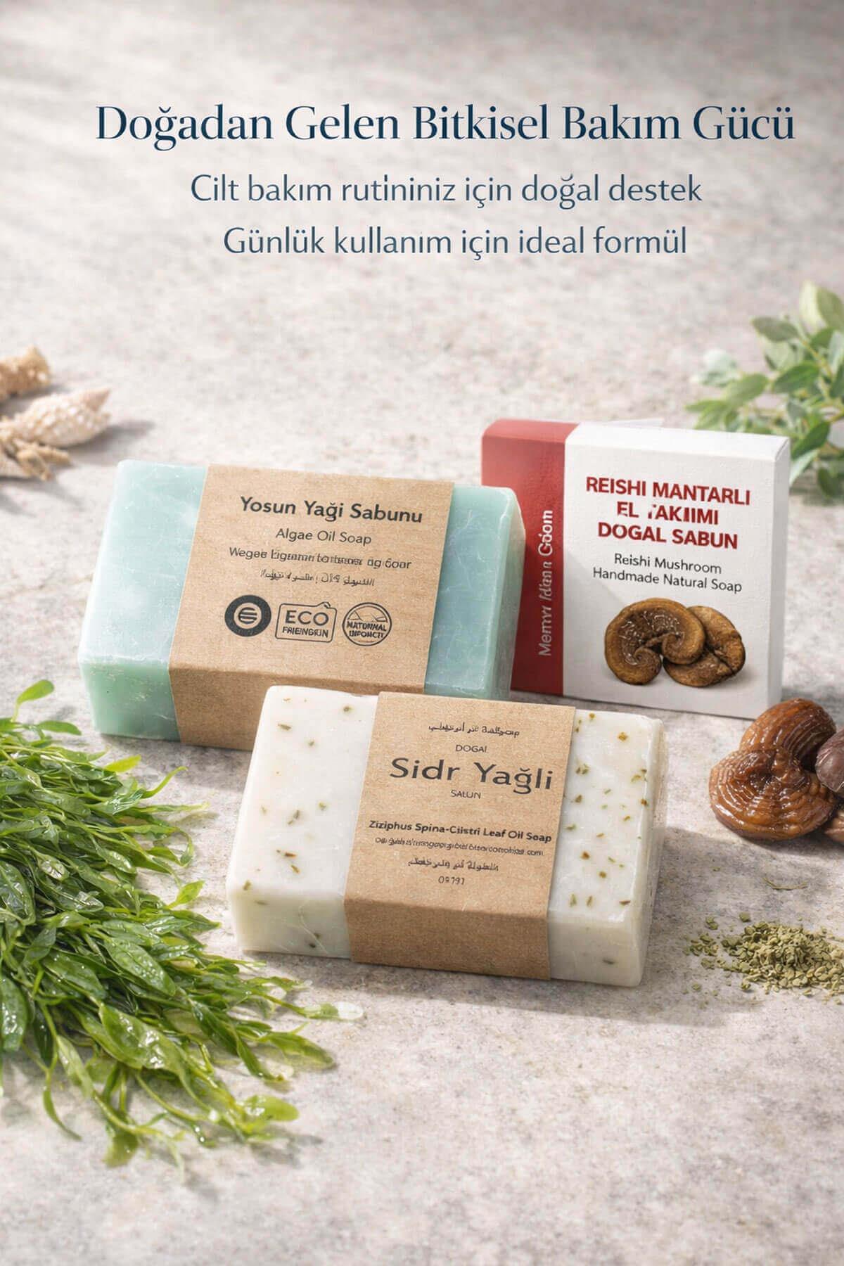 Botanik Özlü 3 lü Doğal Sabun Seti Özel Bitkisel Seri