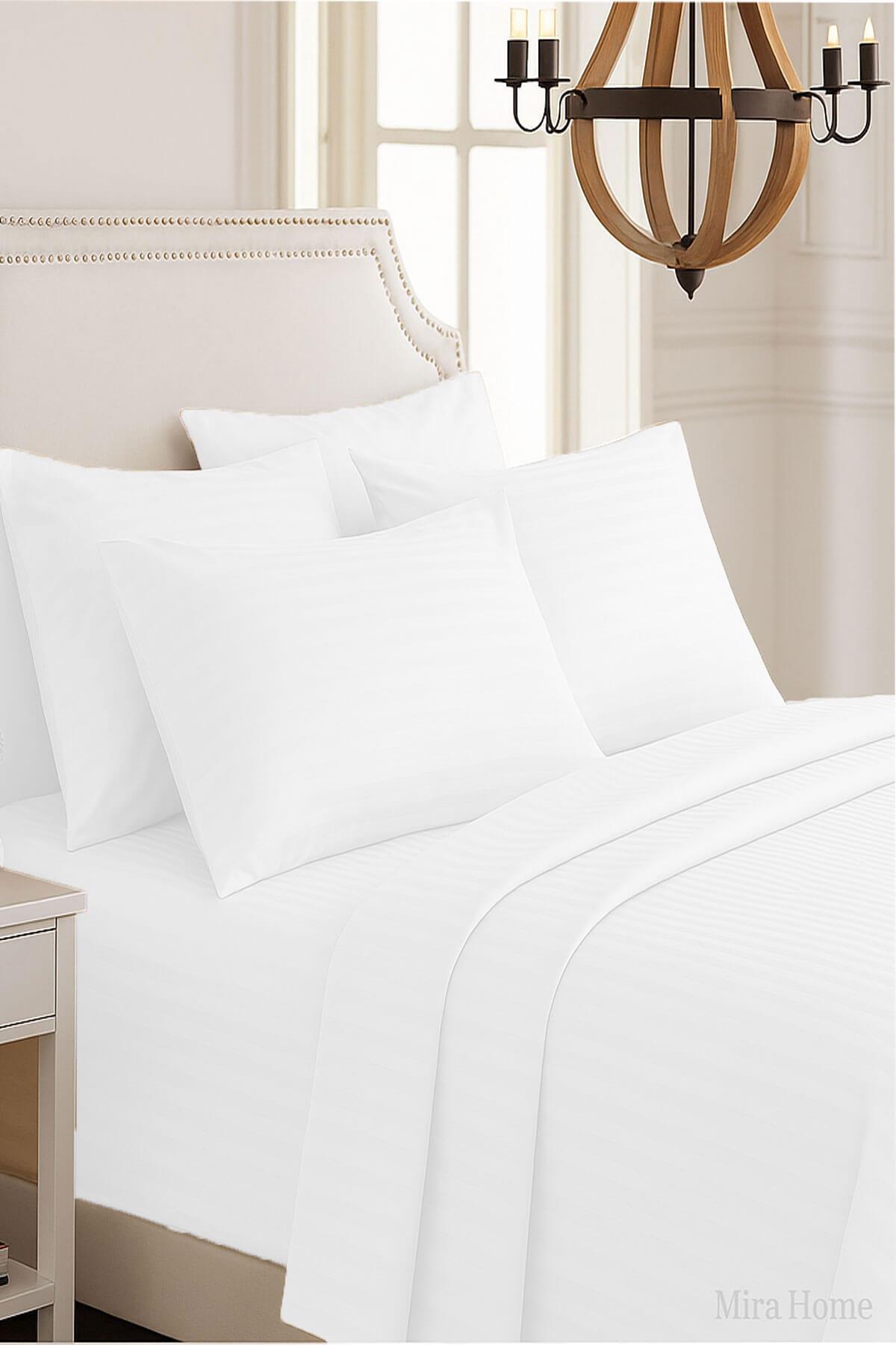 Çift Kişilik Su Yollu Saten Nevresim Takımı Polycotton