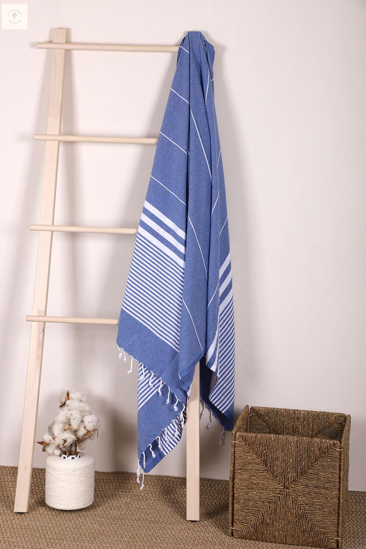 Çizgili %100 Pamuk Soft Peştemal Banyo Plaj Havlusu 100x180 Cm