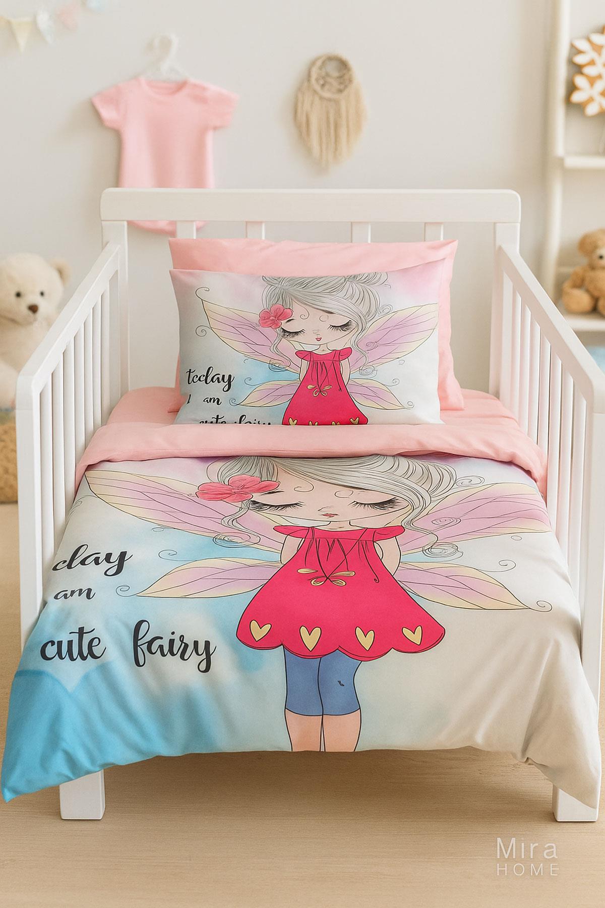 Dijital Baskılı 3d Pamuklu Yenidoğan Bebek Nevresim Takımı Angel Today