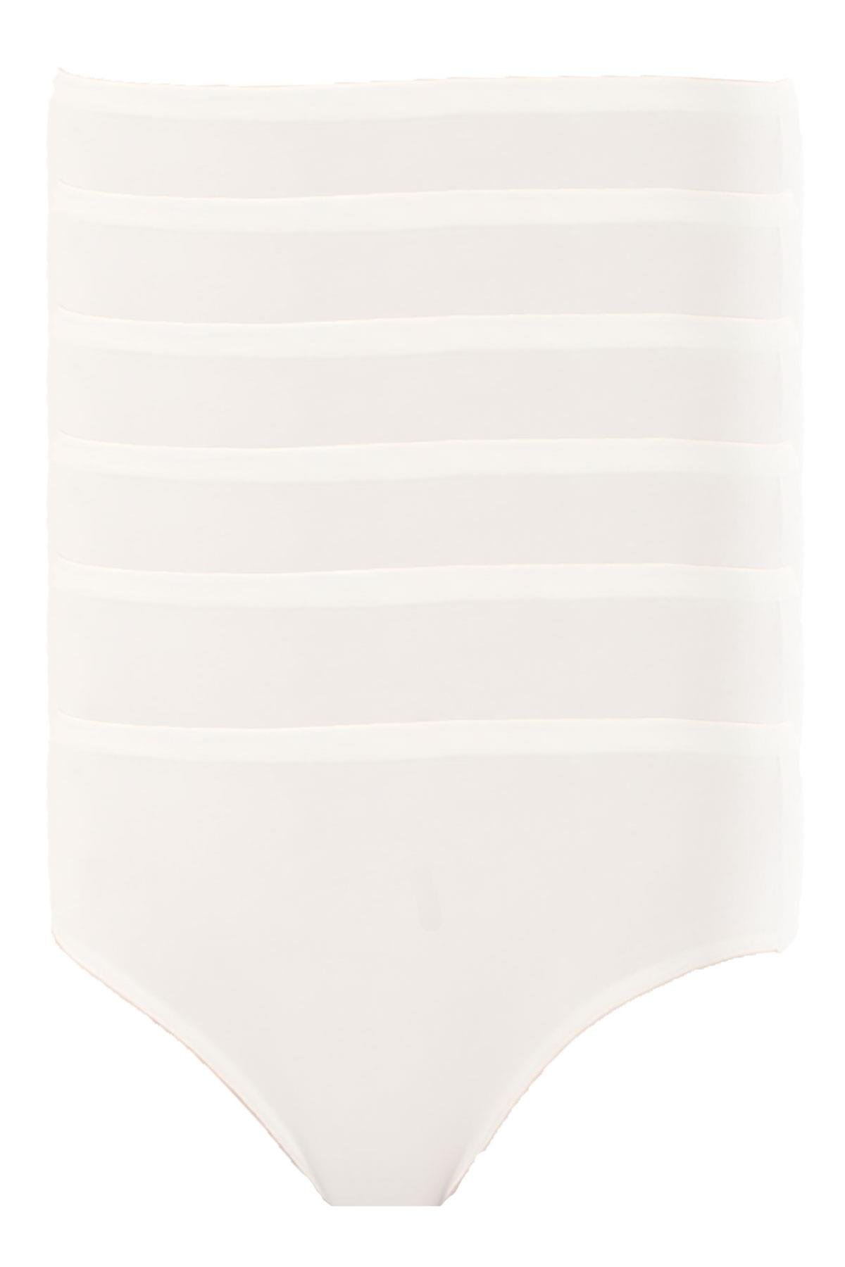 Dorya 6lı Kadın Büyük Beden Külot Yüksek Bel Kadın İç Çamaşırı