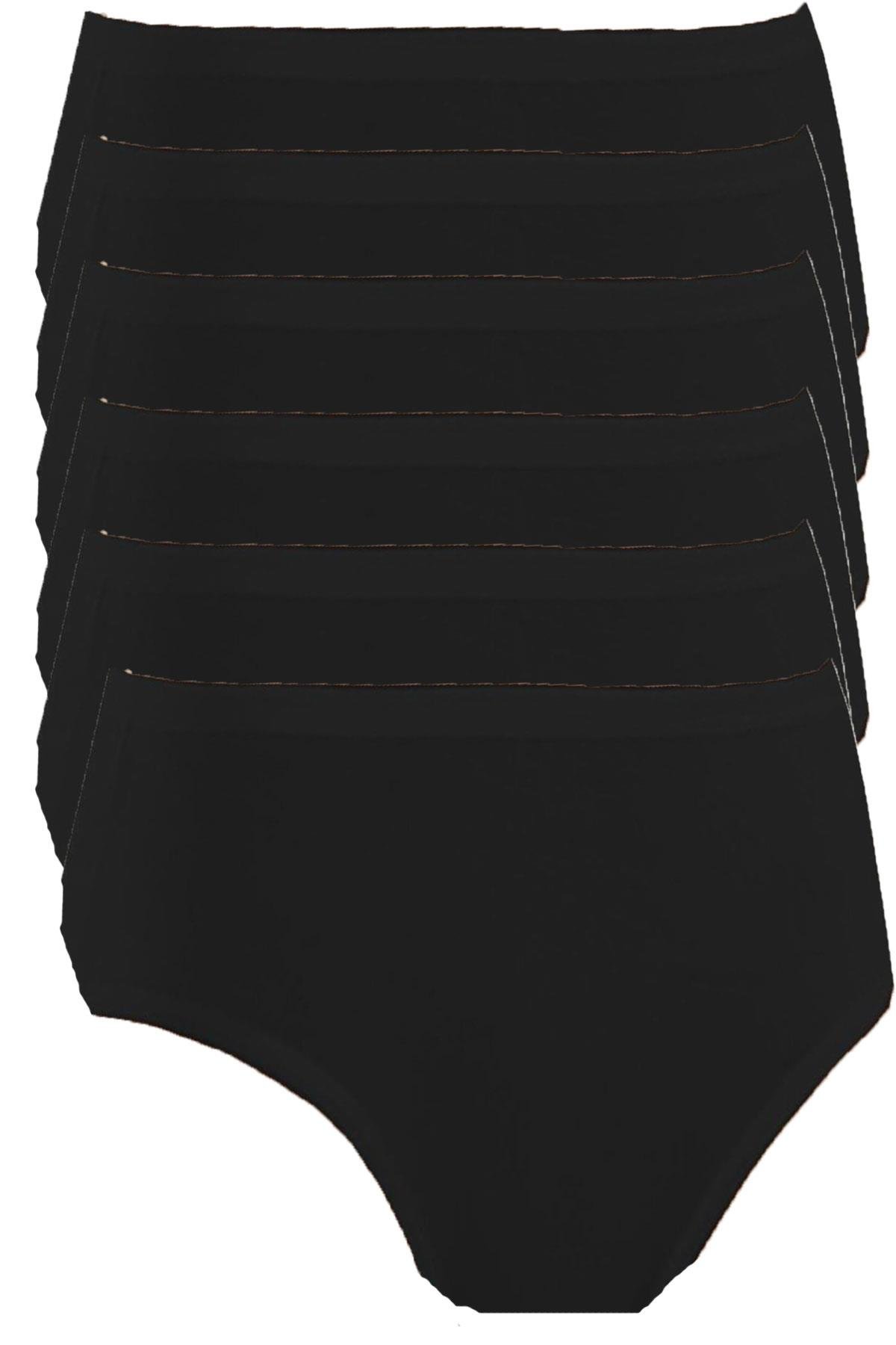 Dorya 6lı Kadın Büyük Beden Külot Yüksek Bel Kadın İç Çamaşırı