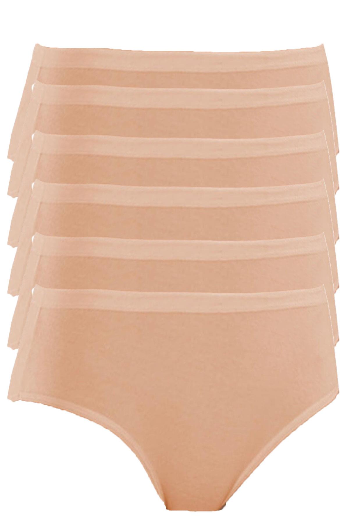 Dorya 6lı Kadın Büyük Beden Külot Yüksek Bel Kadın İç Çamaşırı