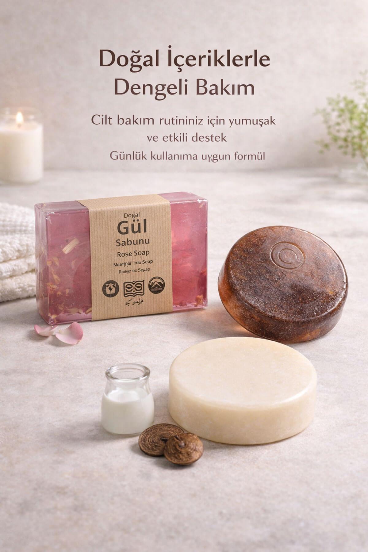 Hediyelik Doğal Sabun Seti  Özel Bakım Serisi 3’lü Premium Paket