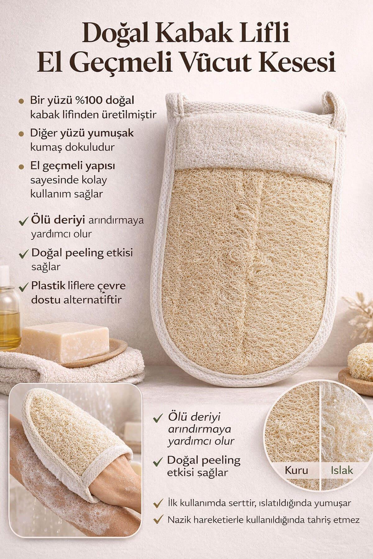 Kabak Lifli Eldiven Battal Vücut Kesesi