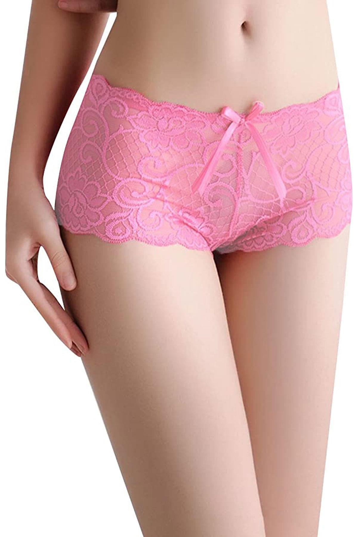 Kadın Dantel Boxer Esnek Rahat Estetik  
