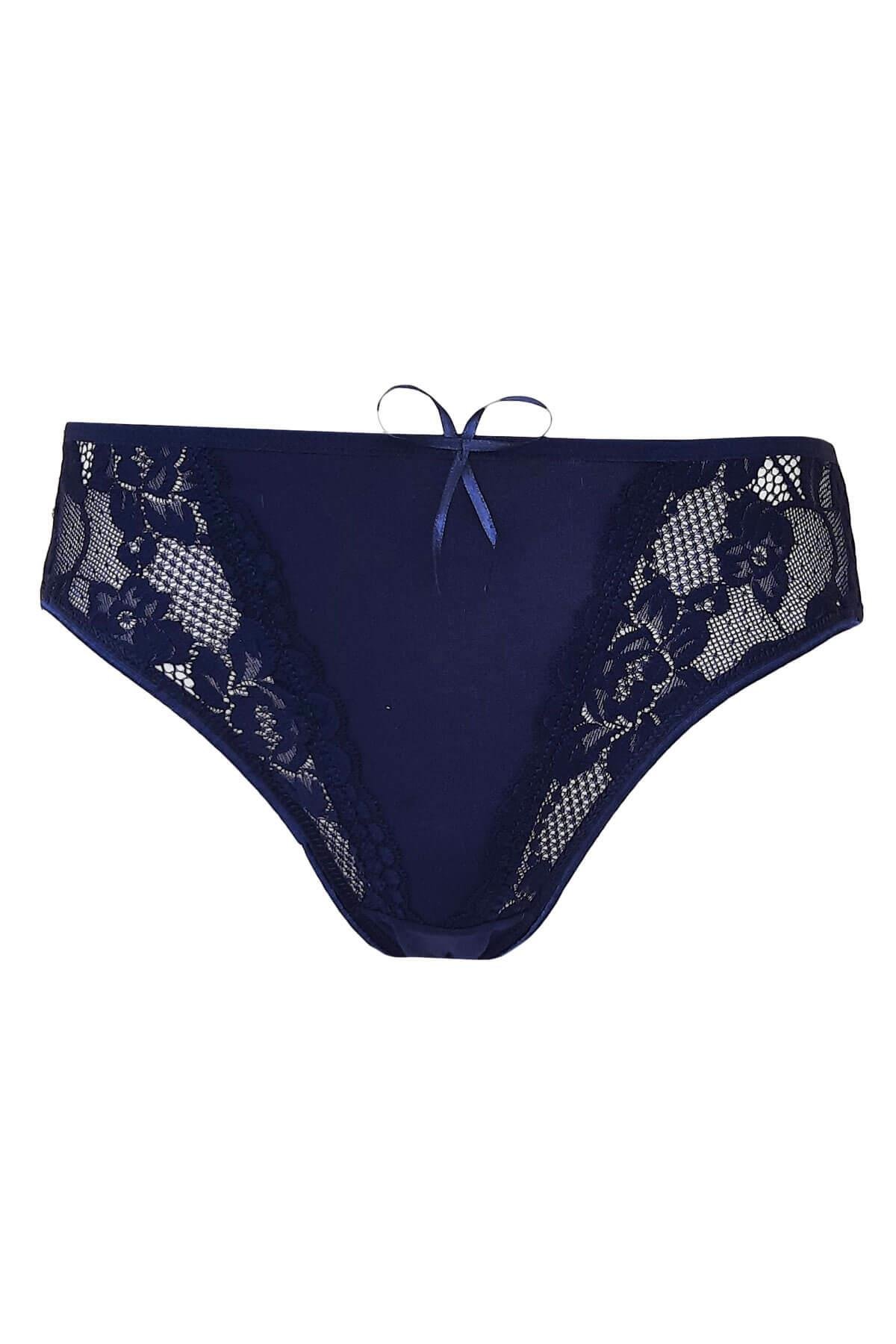 Kadın Dantel Detaylı Külot Pamuklu Renkli Güpürlü Bikini