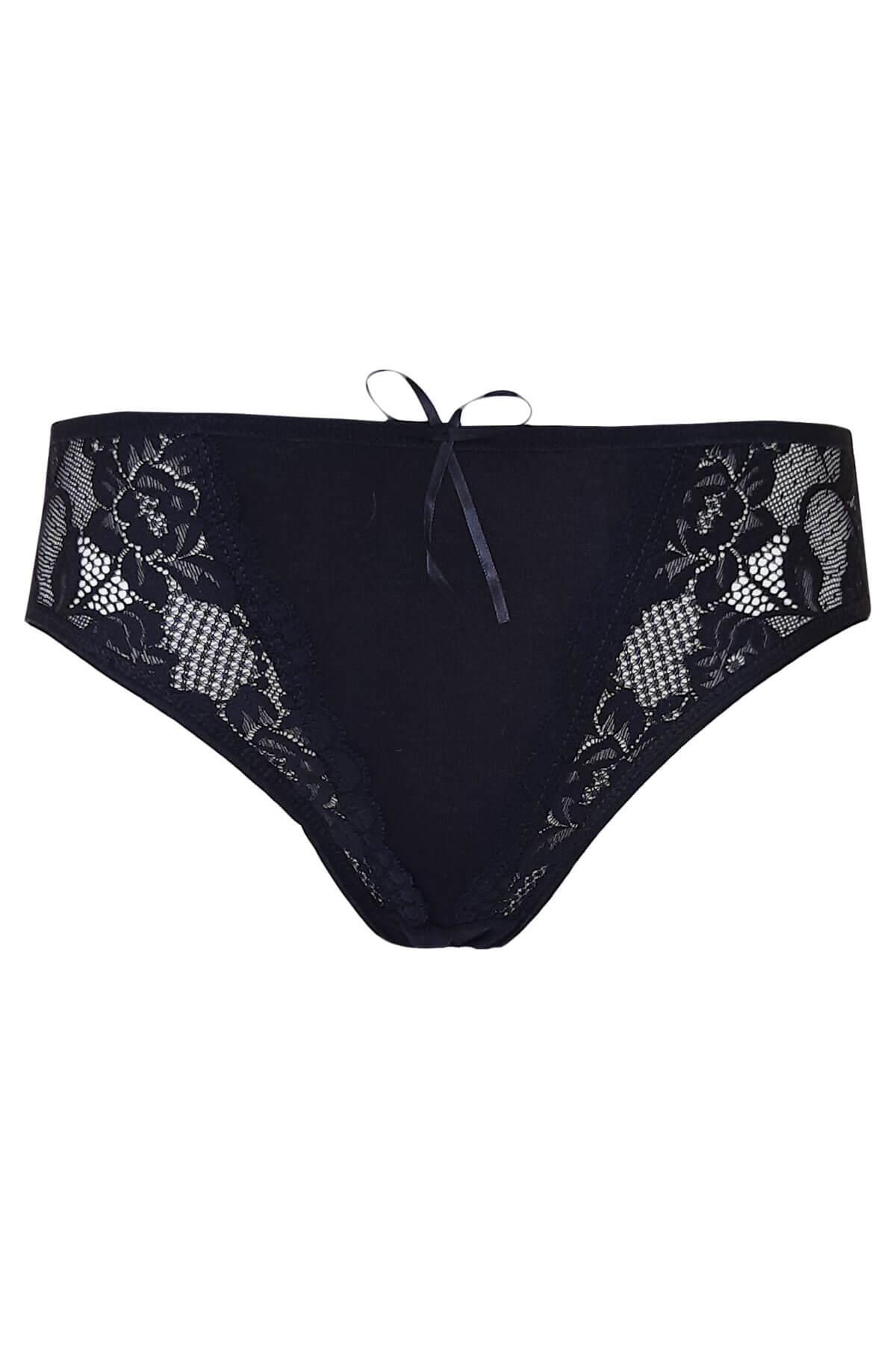 Kadın Dantel Detaylı Külot Pamuklu Renkli Güpürlü Bikini