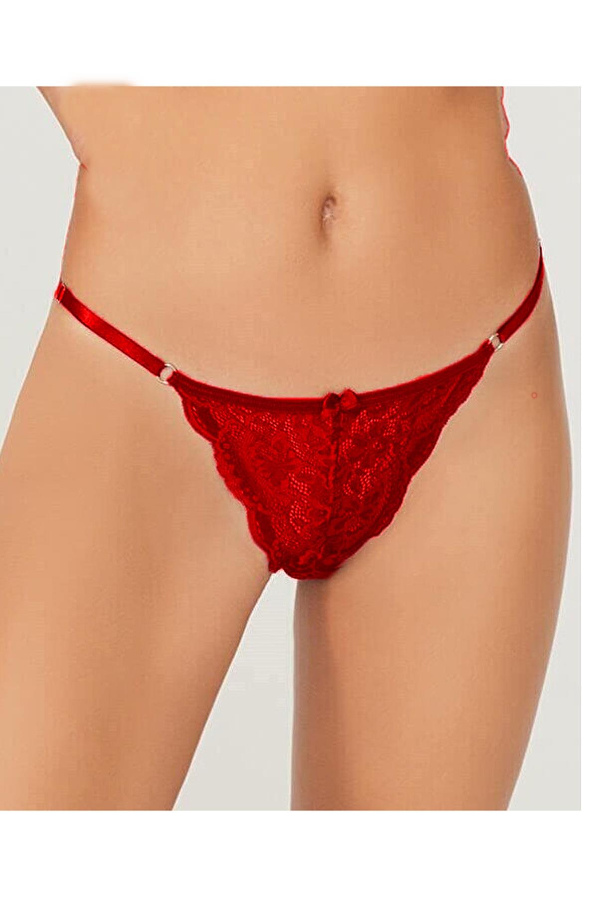 Kadın Dantelli Tanga İpli String Külot 