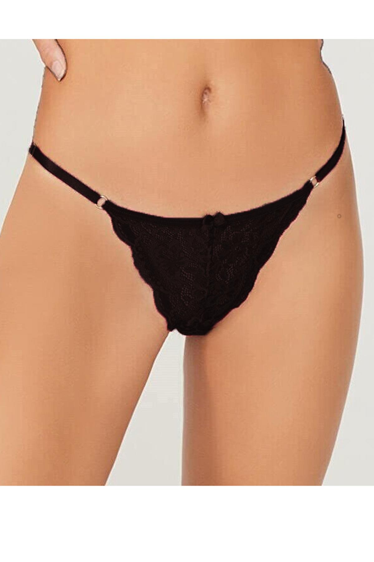 Kadın Dantelli Tanga İpli String Külot 