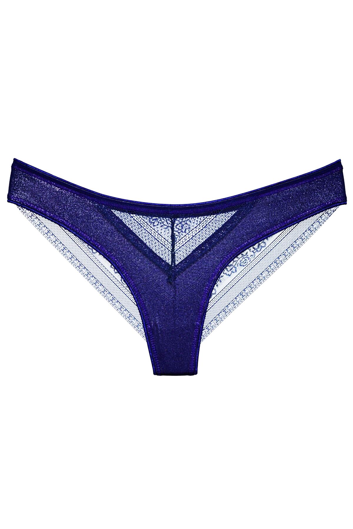 Kadın Önü Sim Baskılı Brazilian Külot Arkası Dantelli İz Yapmaz