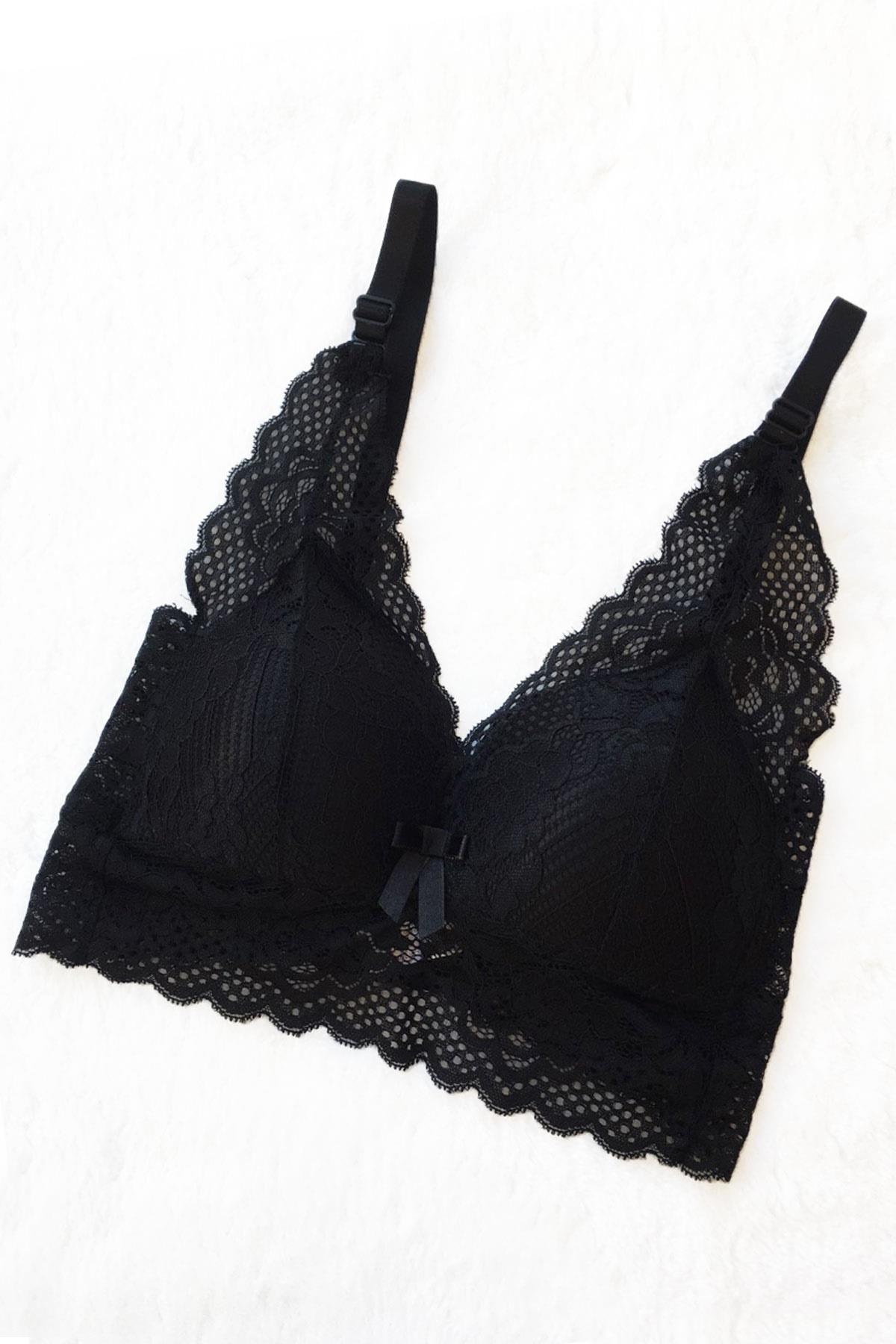Kadın Pedli Bralet Sütyen Dantelli Soft Kap Büstiyer