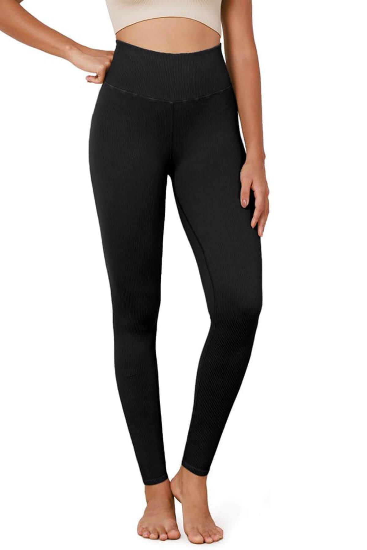 Kadın Yüksek Bel Fitilli Esnek Spor Tayt 4117