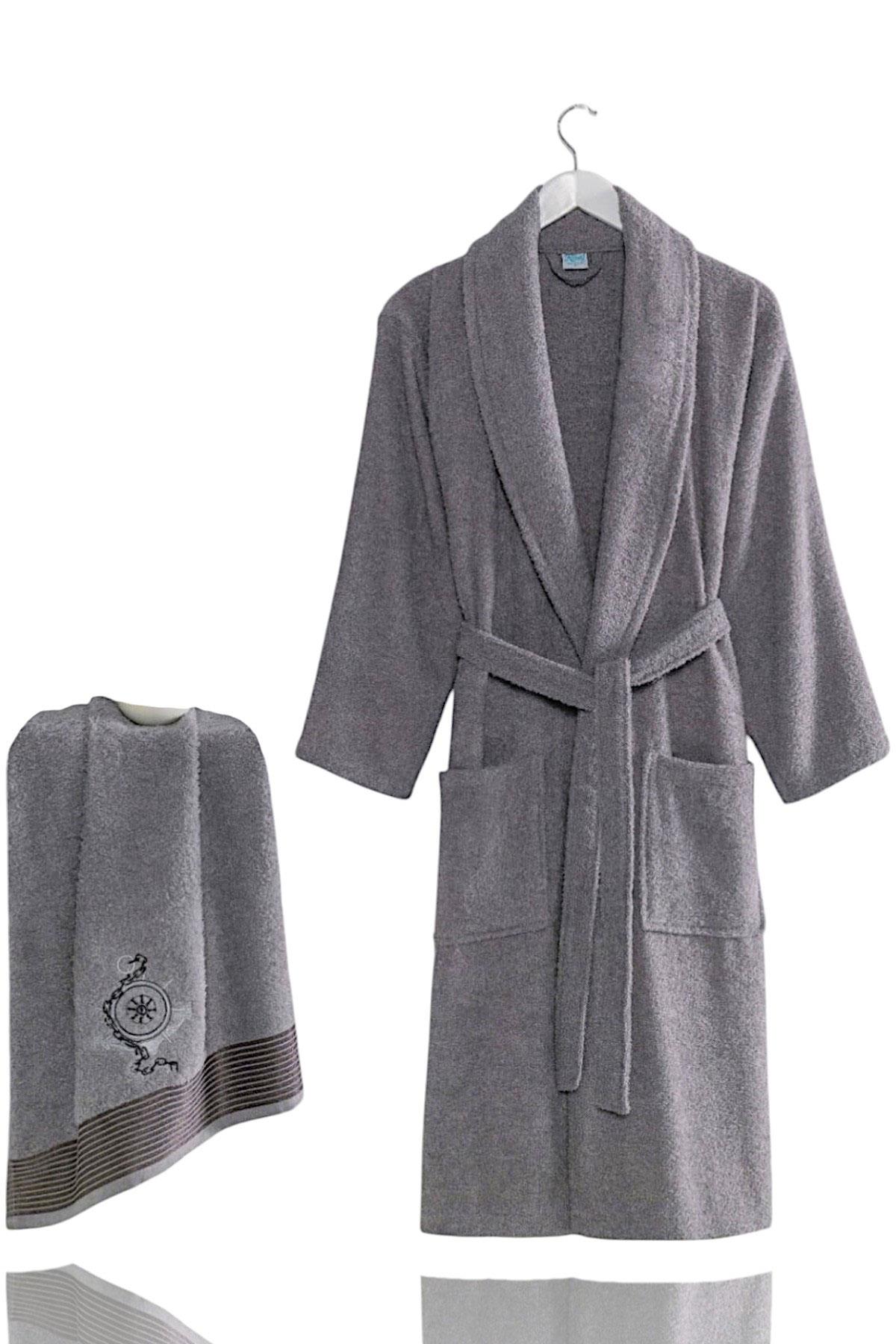 Mira Home Havlulu Banyo Bornoz Takımı %100 Pamuklu Softeco