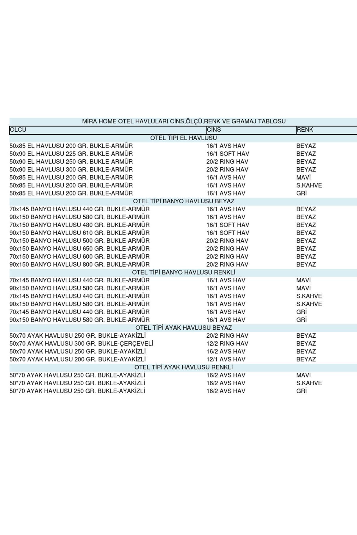 Otel Banyo Havlusu Pamuklu 90X150 Cm Beyaz 16/1 Avs 580 Gr