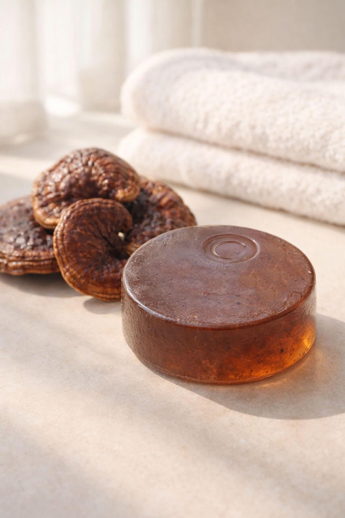 Reishi Mantarlı El Yapımı Doğal Oval Sabun - 100 gr