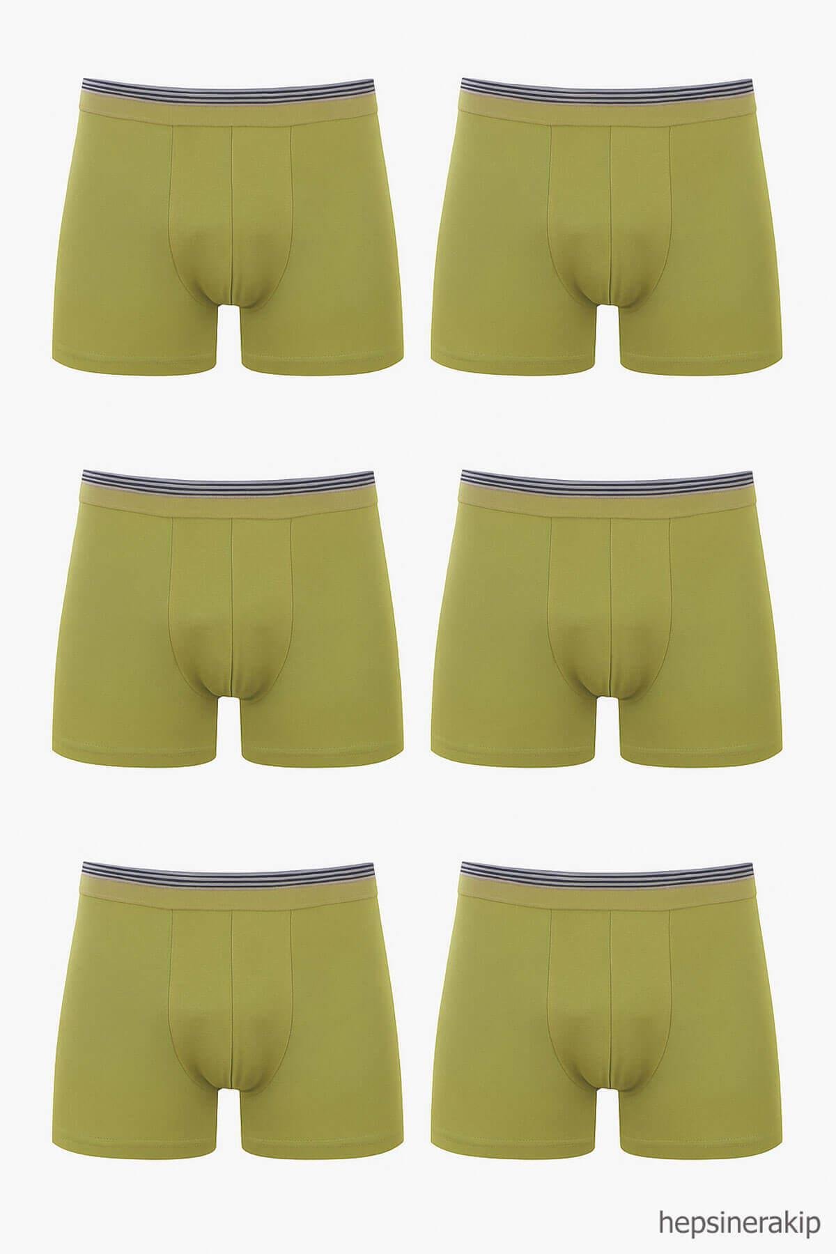 Sedef Yıldızı İç Giyim Erkek Likralı Pamuklu Boxer Don 6 lı Paket