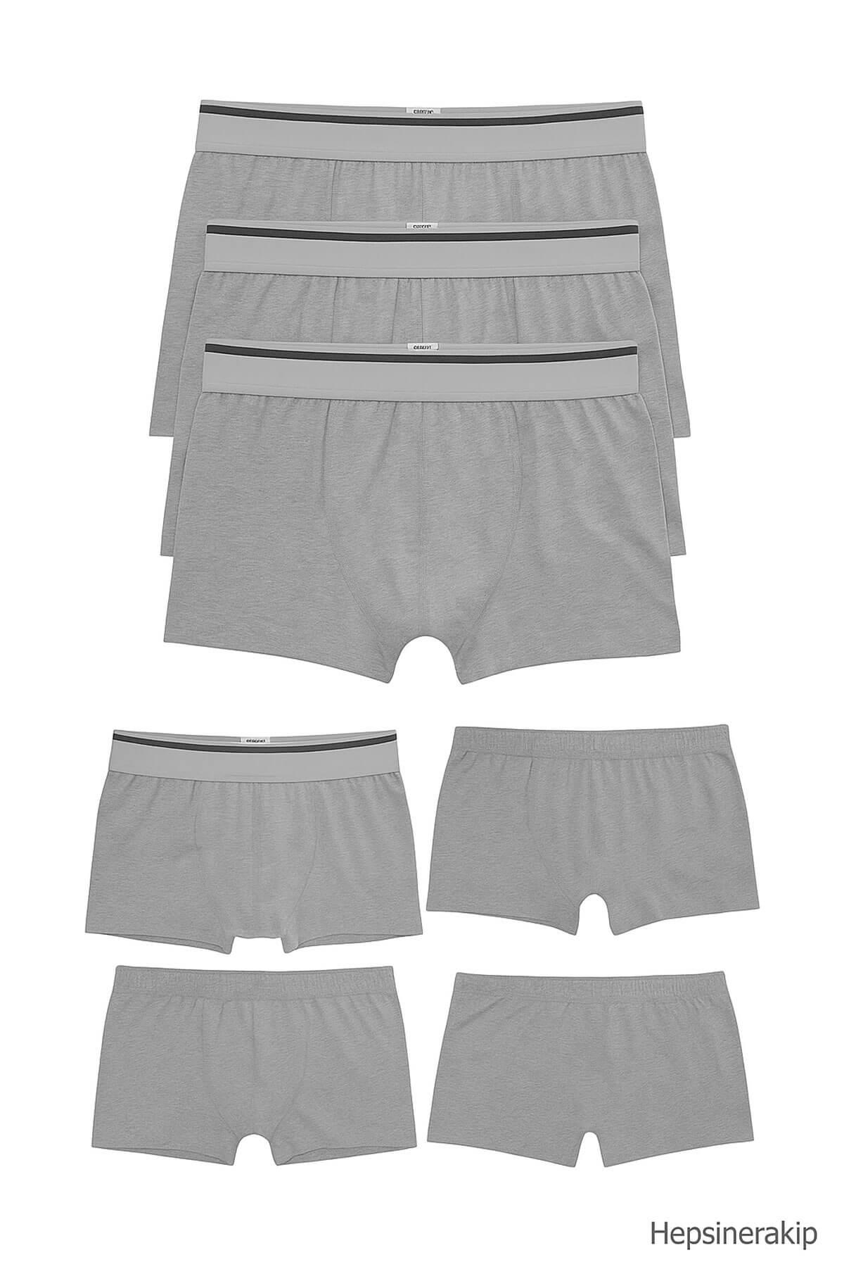 Sedef Yıldızı İç Giyim Erkek Likralı Pamuklu Boxer Don 6 lı Paket