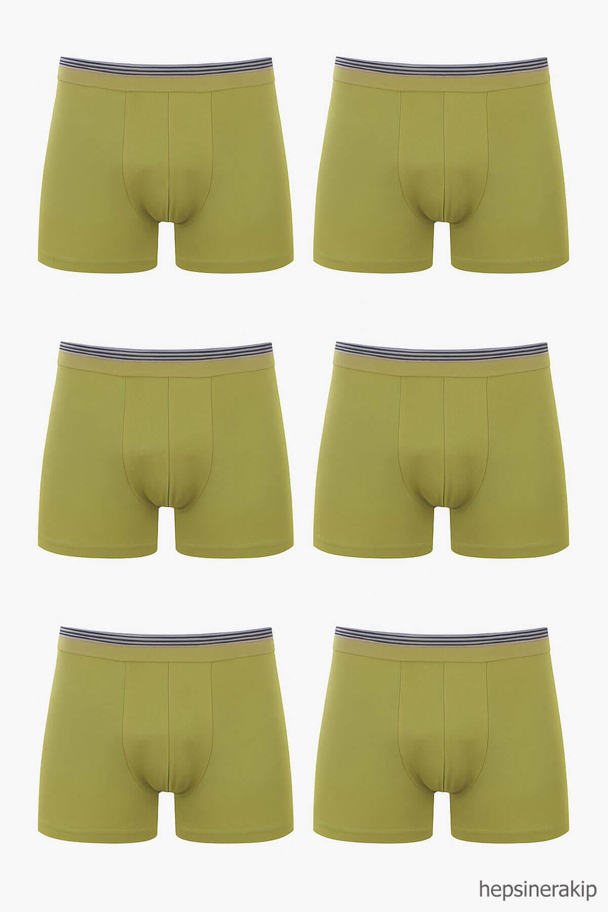 Sedef Yıldızı İç Giyim Erkek Likralı Pamuklu Boxer Don 6 lı Paket