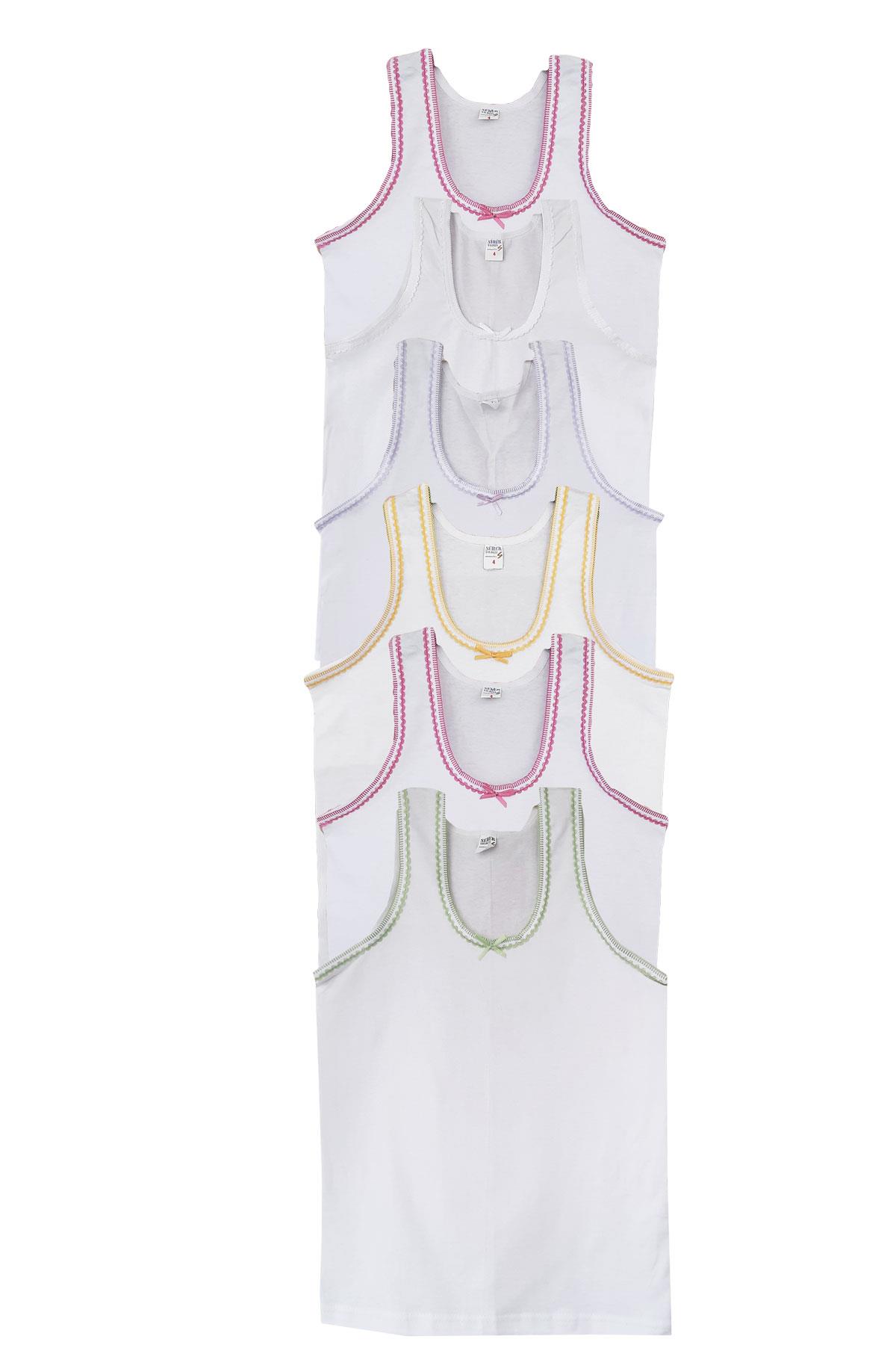 Seher Yıldızı 12li Geniş Askılı Kız Çocuk Atlet Pamuklu Fanila