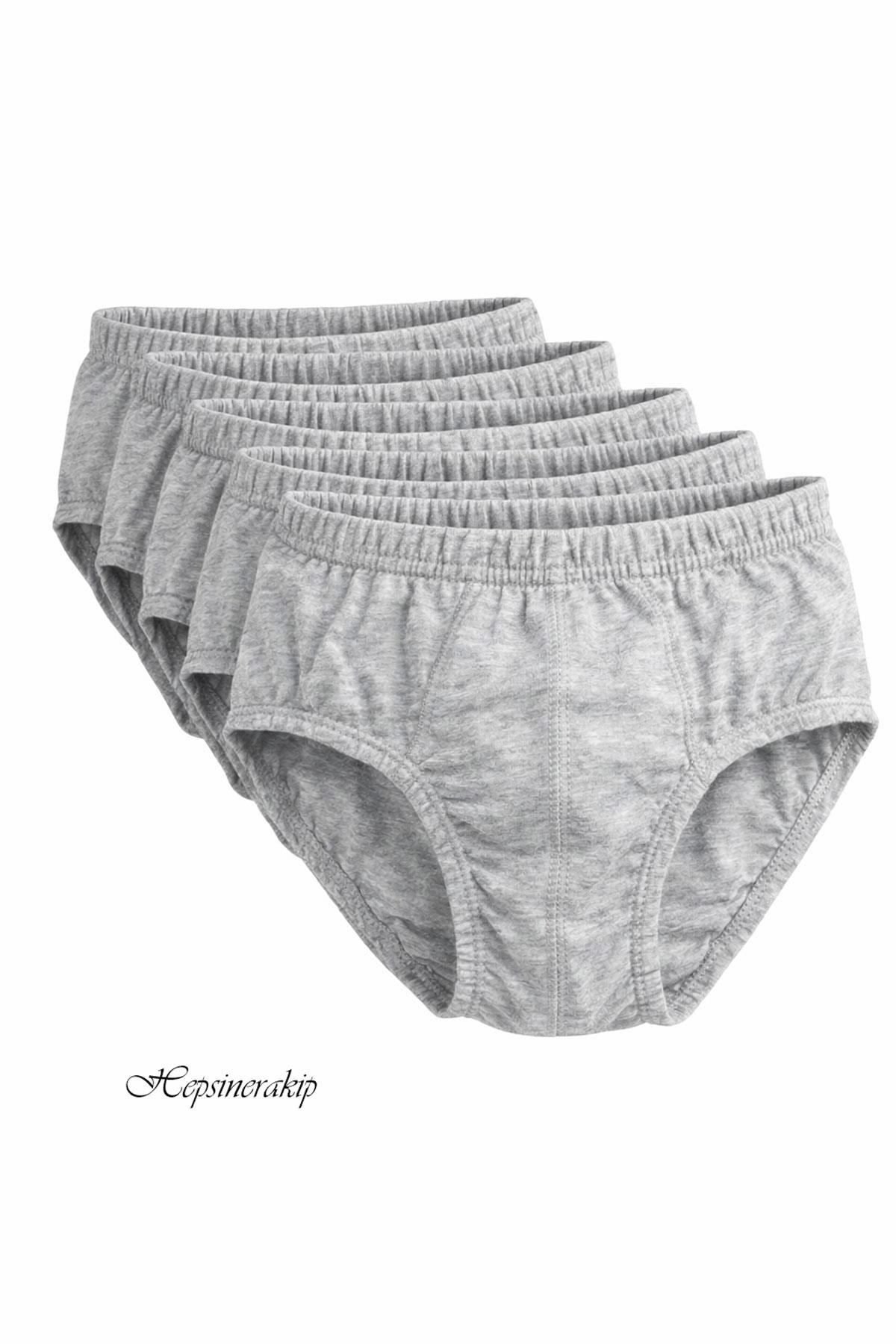 Seher Yıldızı Erkek Çocuk Slip Külot 6'lı Paket Renkli Mavi / Gri SEC0037